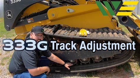 john deere skid steer track adjustment|jd 333g track slack adjustment.